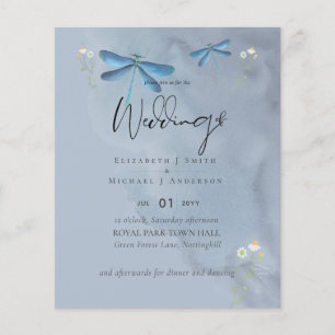 Flyer Dragón de menor precio moscas agitadas Boda azul