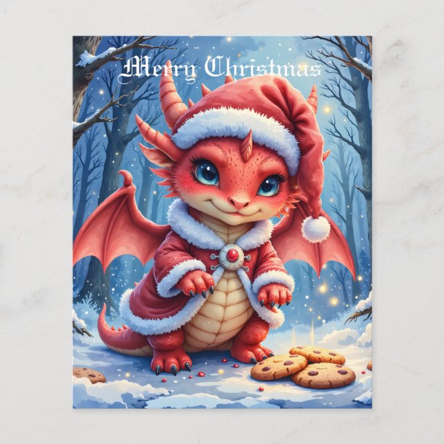 Flyer Dragón de Navidad, demasiado lindo para arrestar,  (Frente)