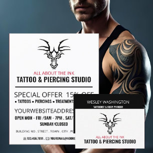 Flyer Dragon Tattoo, Tattoo & Body Piercing Studio