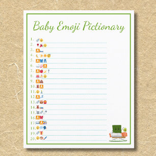 Flyer Ducha de Bebé Kawaii: Sushi Bebé Emoji Pictionary