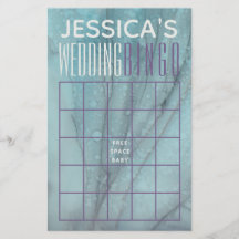 Ducha de bodas BINGO Turquesa y Lavanda