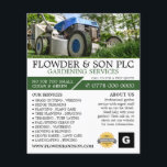 Flyer Ducha de jardín, servicio de jardín, Horticulturis<br><div class="desc">Jugador de jardín,  Servicio de jardín,  Volante publicitario Horticulturista por The Business Card Store.</div>