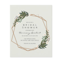 Ducha de Novia Boho Geométrica con Verde y Oro Pre
