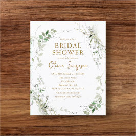 Flyer Ducha de Novia con Verde Jardín Presupuesto