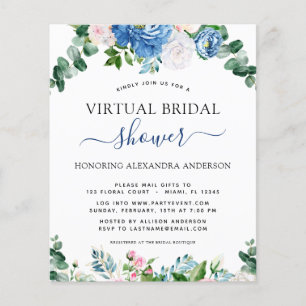 Flyer Ducha de novia virtual de presupuesto Eucalyptus r