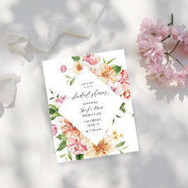 Flyer Ducha de novias rosa y rosa y dulce de presupuesto