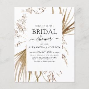Flyer Ducha nupcial Boho Boho Boho Grass
