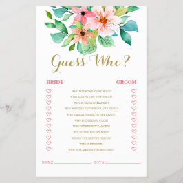 Flyer Ducha tropical floral de playa de novia Juego