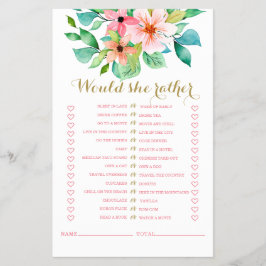 Flyer Ducha tropical floral de playa de novia Juego Vola