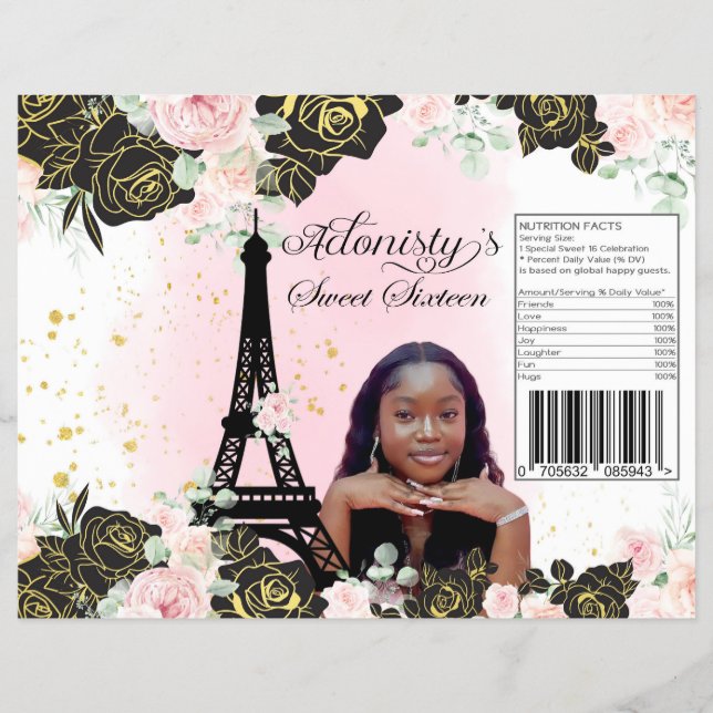 Flyer Dulce Dieciséis bolsos de 16 patatas, París. (Frente)