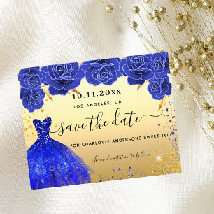 Flyer Dulce presupuesto de 16 trajes azules de oro salva