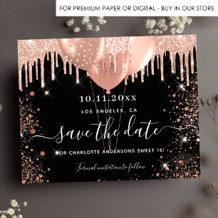 Flyer Dulce presupuesto de oro rosa negro 16 salva la fe