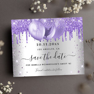 Flyer Dulce presupuesto violeta plateado 16 salva la fec