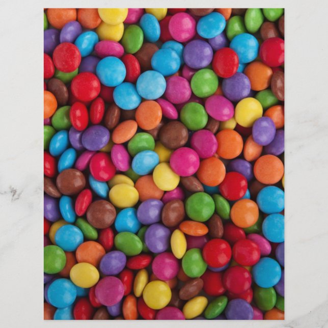 Flyer Dulces de Chocolate Coloridos (Frente)