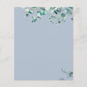 Flyer Duste eucalipto azul verde PLANTILLA en blanco