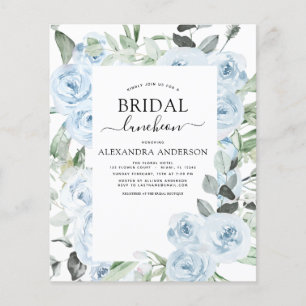 Flyer Dusty Blue Bridal Shower Luncheon