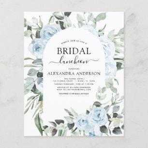 Flyer Dusty Blue Bridal Shower Luncheon