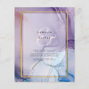 Flyer Dusty Purple Navy Blue Gold INVITE Boda