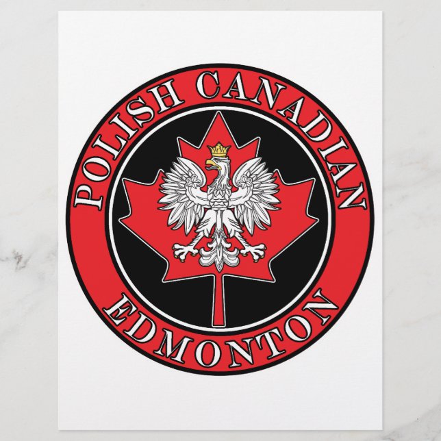 Flyer Edmonton Round Polish Canadian Leaf (Frente)