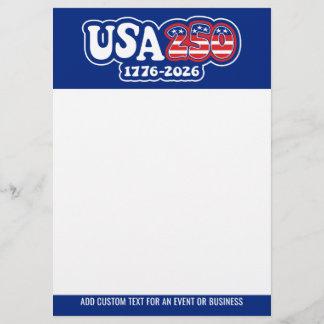 Flyer EE.UU. 250 - El azul rojo del cumpleaños 250 de Am