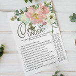 Flyer Eggshell Rubor Pink Roses Floral Game Over Under<br><div class="desc">Juego de ducha de novia o bajo. Elegante cáscara de acuarela y floral Rubor. Los elementos coincidentes para completar la colección de eventos están disponibles en nuestra tienda Zazzle!</div>