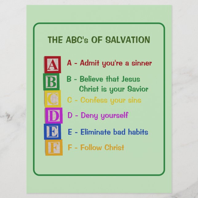 Flyer El ABC de la Salvación (Frente)