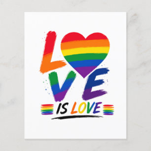 Flyer El Amor Es Amor – Diseño de Cepillo de Orgullo Arc