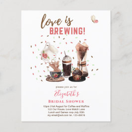 Flyer El amor es preparar café BRIDAL, muffins INVIT