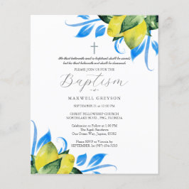 Flyer El bautismo presupuestal invita a los lemas religi