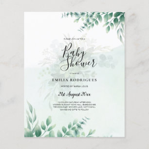 Flyer El Boda de oro verde Eucalyptus deja el CÓDIGO QR