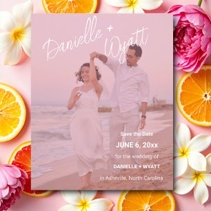 Flyer El Boda italiano de verano moderno salva la fecha