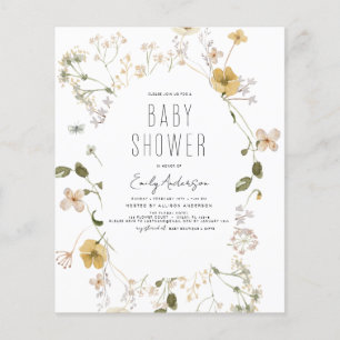 Flyer El Boho de Flor Silvestre Presupuesto Baby Shower