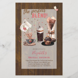 Flyer El CAFÉ de Invitaciones de la DUCHA BRIDAL, perfec