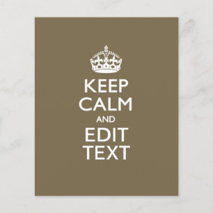 Flyer El Café Taupe Mantenga La Tranquilidad Y El Texto 