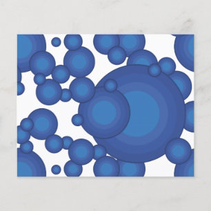 Flyer El círculo de estilo de los años 70 del Azul