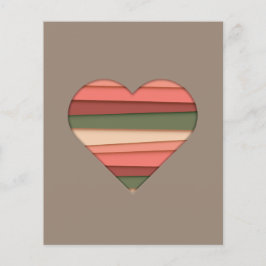 Flyer El día de San Valentín de Heart Love Striped