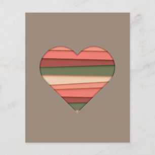 Flyer El día de San Valentín de Heart Love Striped