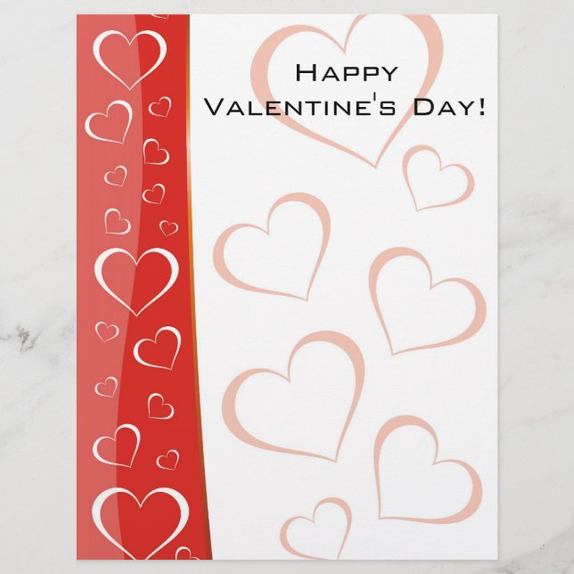 Flyer El día de San Valentín, ¡Feliz Día de San Valentín (Frente)