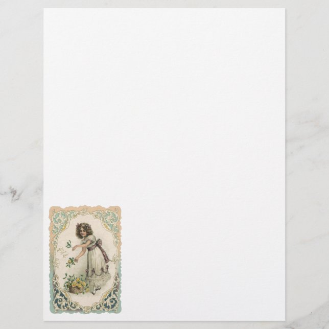 Flyer El día de San Valentín victoriano de época, Chica 