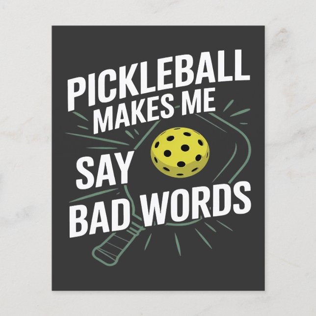 Flyer el divertido pickleball me hace decir malas palabr (Frente)