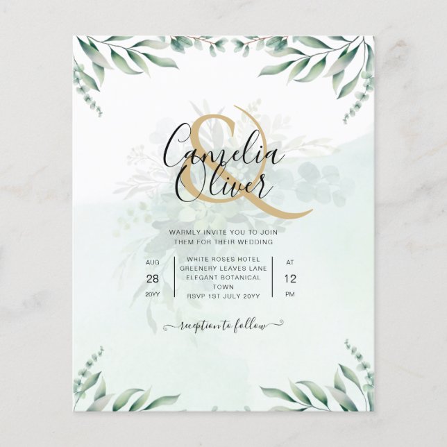 Flyer El eucalipto del presupuesto deja al Boda de la ve (Frente)