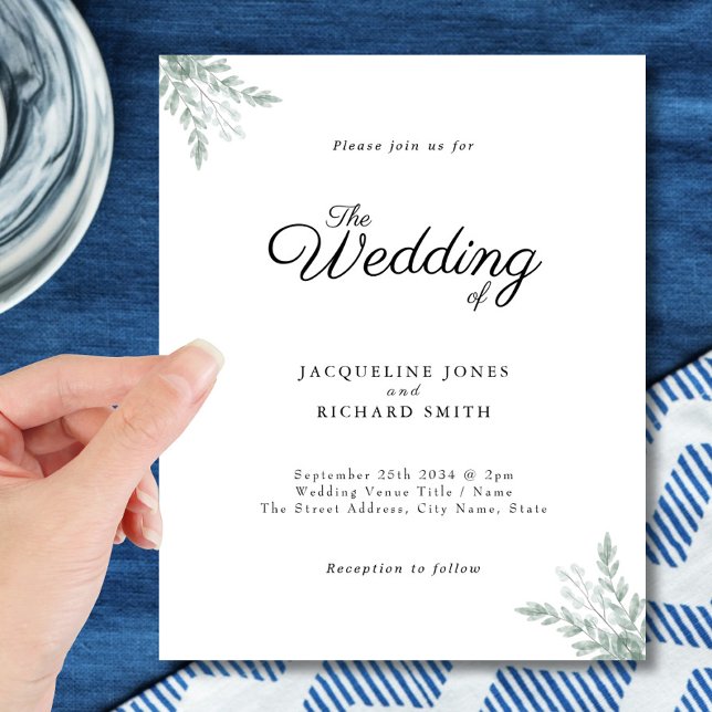 Flyer El eucalipto rústico del presupuesto deja la invit (Subido por el creador)