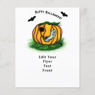 Flyer El fantasma de Halloween , Bat , Ghost y Spider