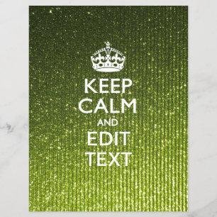 Flyer El glamur verde animado mantiene la calma diciendo