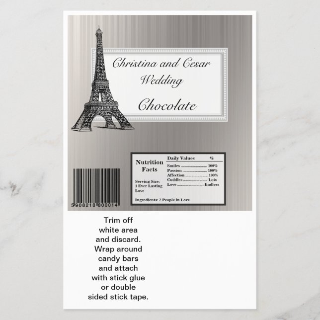 Flyer El gran bar de Hershey Wrapper Black Eiffel Tower (Frente)