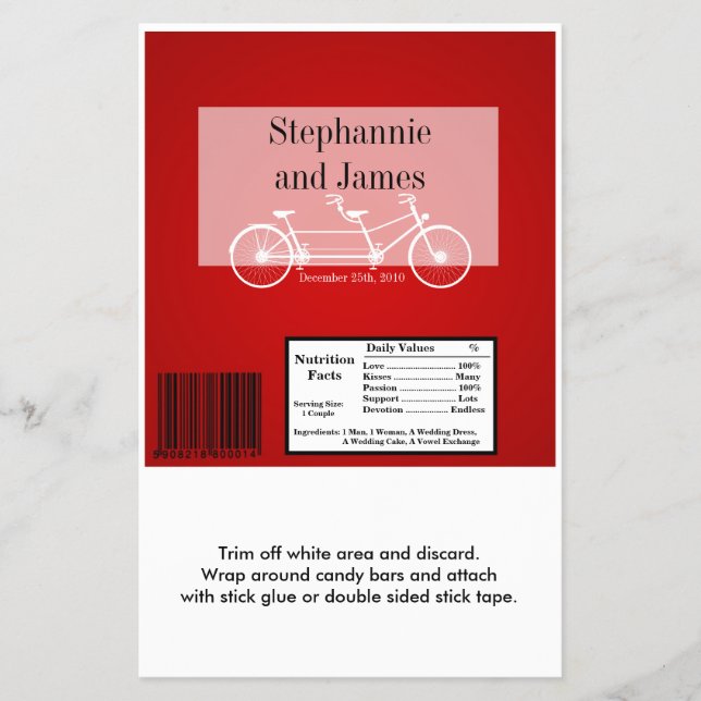 Flyer El gran bar de Hershey Wrapper Red Doble Bike (Frente)