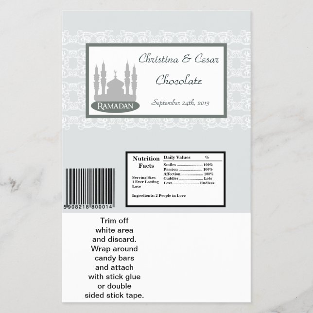 Flyer El gran bar de Hershey Wrapper Soft Blue Islamic R (Frente)