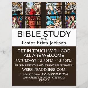 Flyer El nacimiento de Cristo, anuncio de clase de la Bi