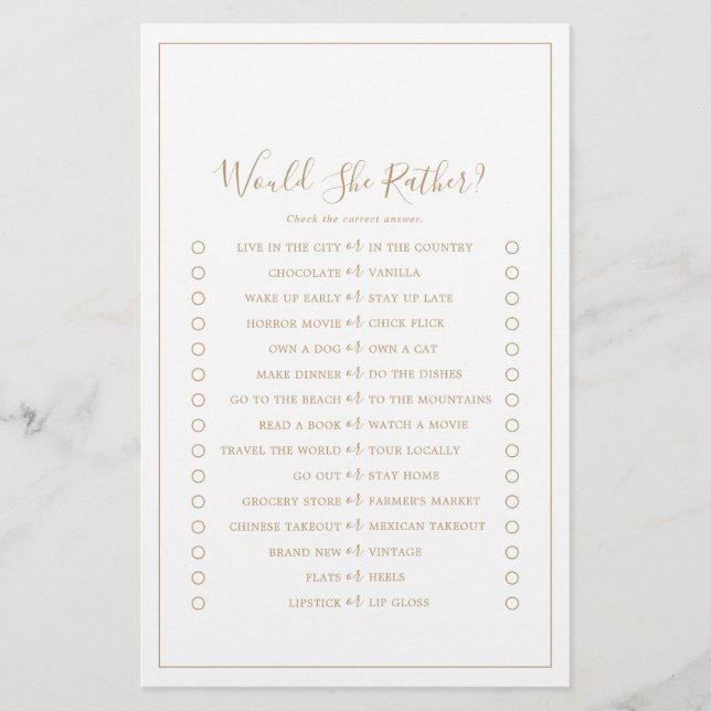 Flyer El oro minimalista preferiría (Frente)