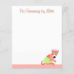 Flyer El pequeño Notepaper de Dog Groomer